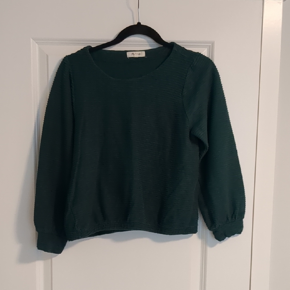 Madewell Deep Green Knit Top